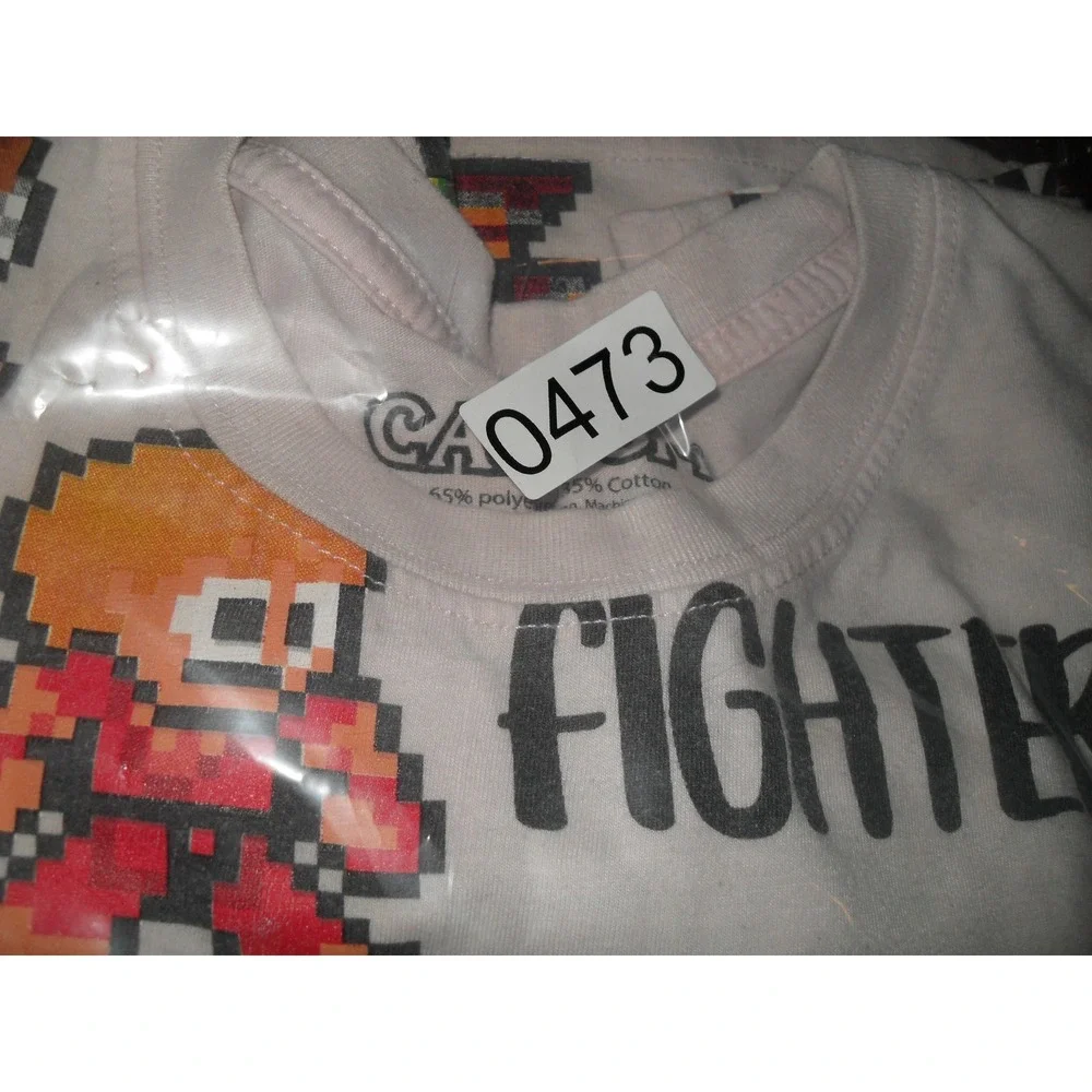 Capcom Street‎ Fighter Pixel Art Graphic T-Shirt Kids Youth Size Large Tee AOP